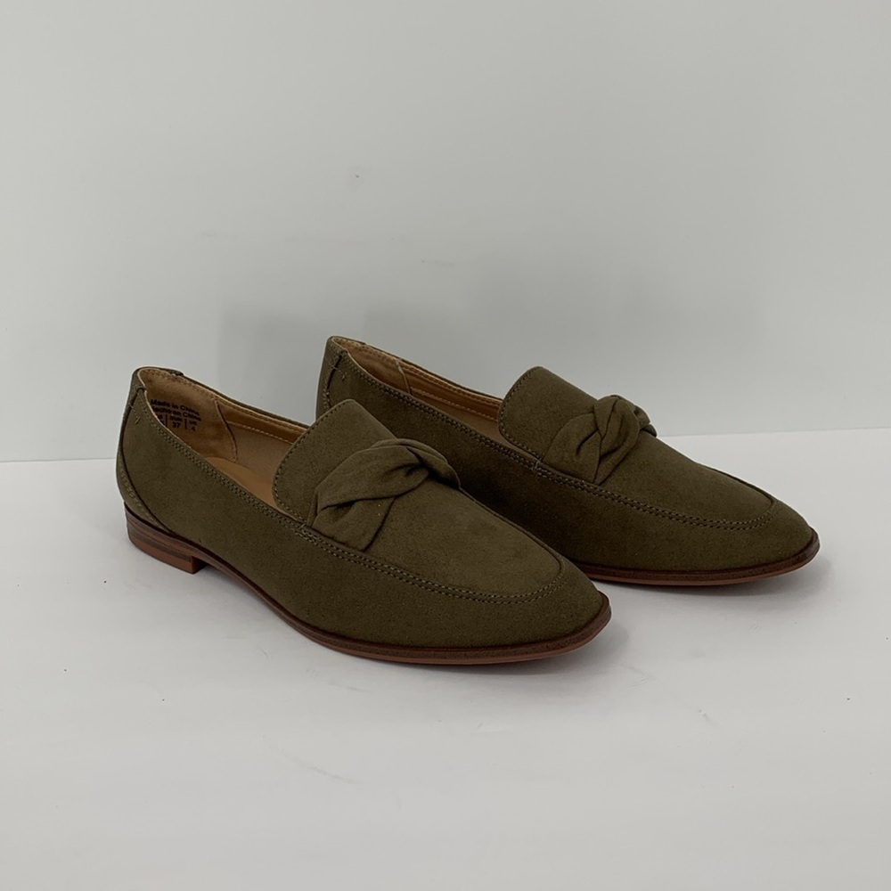 Market & Spruce Abrina loafer shoe flat olive green twist braid slip-on new 7.5 - Picture 2 of 6